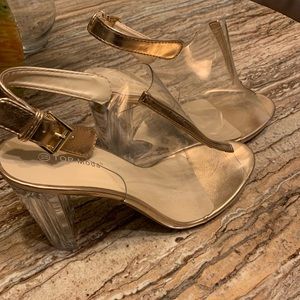 Top Moda Clear Chunky heel